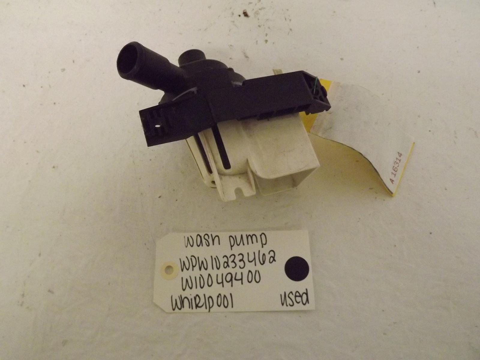 Whirlpool Washer WPW10233462 W10049400 Wash Pump Used Whirlpool Washer WPW10233462 W10049400 Wash Pump Used